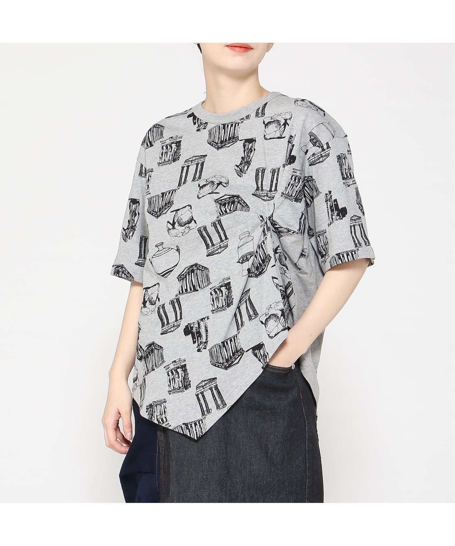 【ゴム/gomme】のパルテノンクシュドT 人気、トレンドファッション・服の通販 founy(ファニー) ファッション Fashion レディースファッション Fashion for Women エレガント 上品 Elegant カットソー Cut and Sewn Top シンプル Simple, Minimal バランス Balance, Style Balance バルーン Balloon, Balloon Silhouette プリント Print, Printed Pattern ポケット Pocket, Pocket Detail モノトーン Monotone, Black and White ワイド Wide, Wide Fit 今季 This Season, Current Season other-1|ID: prp329100004828560 ipo3291000000035140956