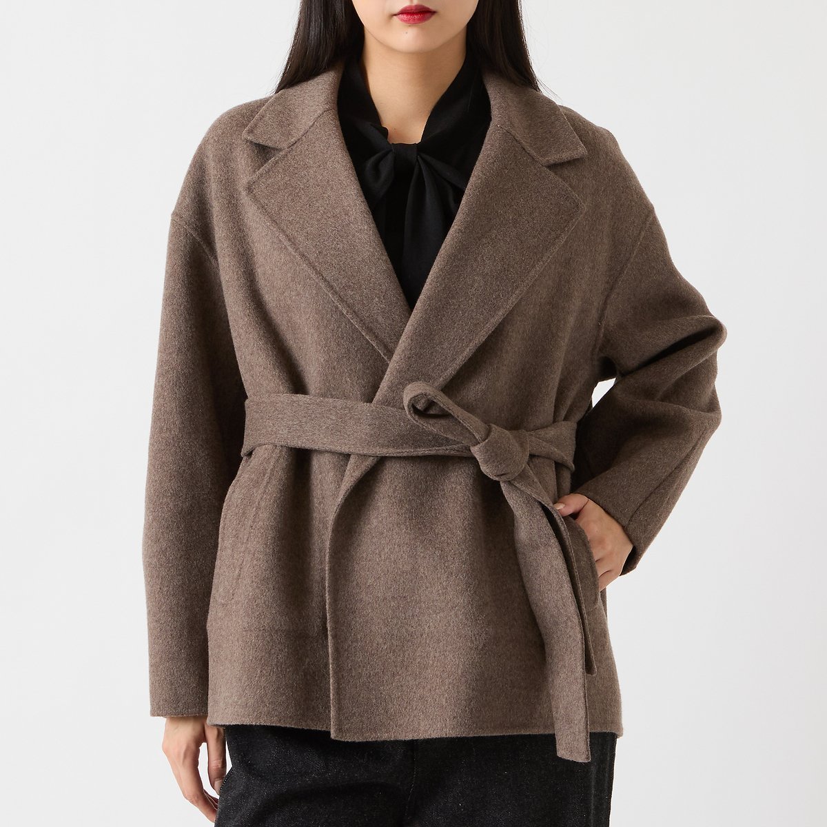 【リズム/R-ISM】のライトリバージャケット インテリア・キッズ・メンズ・レディースファッション・服の通販 founy(ファニー) 　ファッション　Fashion　レディースファッション　Fashion for Women　アウター　Coat / Outerwear Collection　レディースジャケット・軽アウター　Jackets　インナー　Innerwear　ガウン　Gown, Robe　コクーン　Cocoon, Cocoon Silhouette　軽量　Lightweight, Ultra Light　ショート　Short, Short Length　スウェット / スエット　Sweatshirt, Sweatwear　スリーブ　Sleeve, Long Sleeve / Short Sleeve　定番　Standard, Basic Item　ポケット　Pocket, Pocket Detail　リボン　Ribbon, Bow　おすすめ　Recommended / Our Picks　ブラウン|ID: prp329100004828562 ipo3291000000035140973