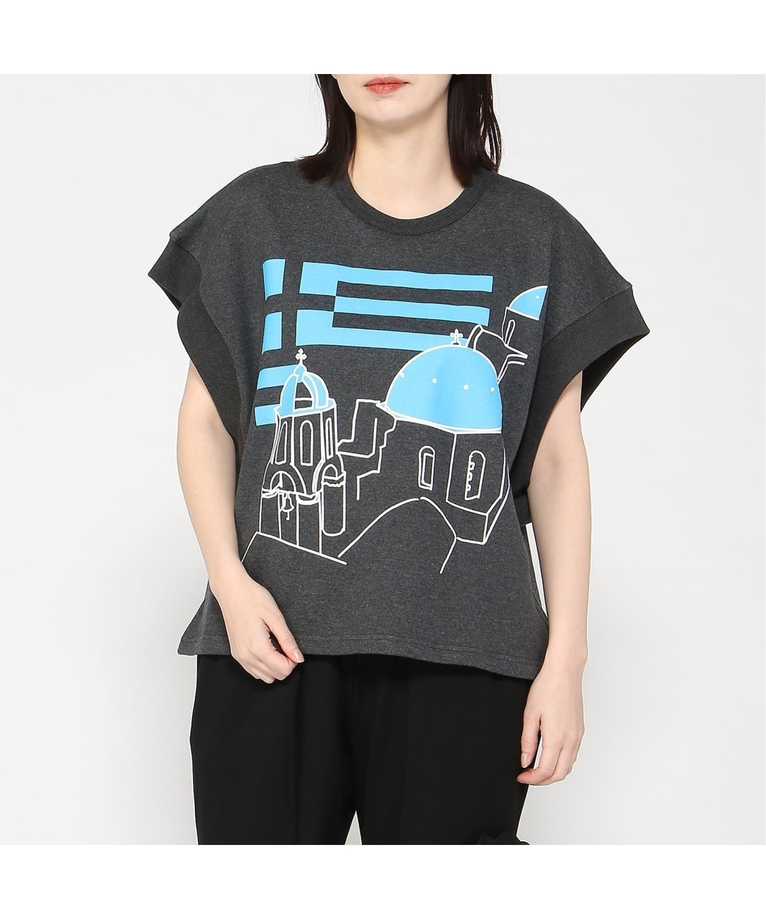 【ゴム/gomme】のテーマプリントT インテリア・キッズ・メンズ・レディースファッション・服の通販 founy(ファニー) ファッション Fashion レディースファッション Fashion for Women インナー Innerwear デニム Denim, Jeans Material プリント Print, Printed Pattern ポケット Pocket, Pocket Detail 今季 This Season, Current Season 長袖 Long Sleeve, Full Sleeve チャコール|ID: prp329100004828563 ipo3291000000035140978