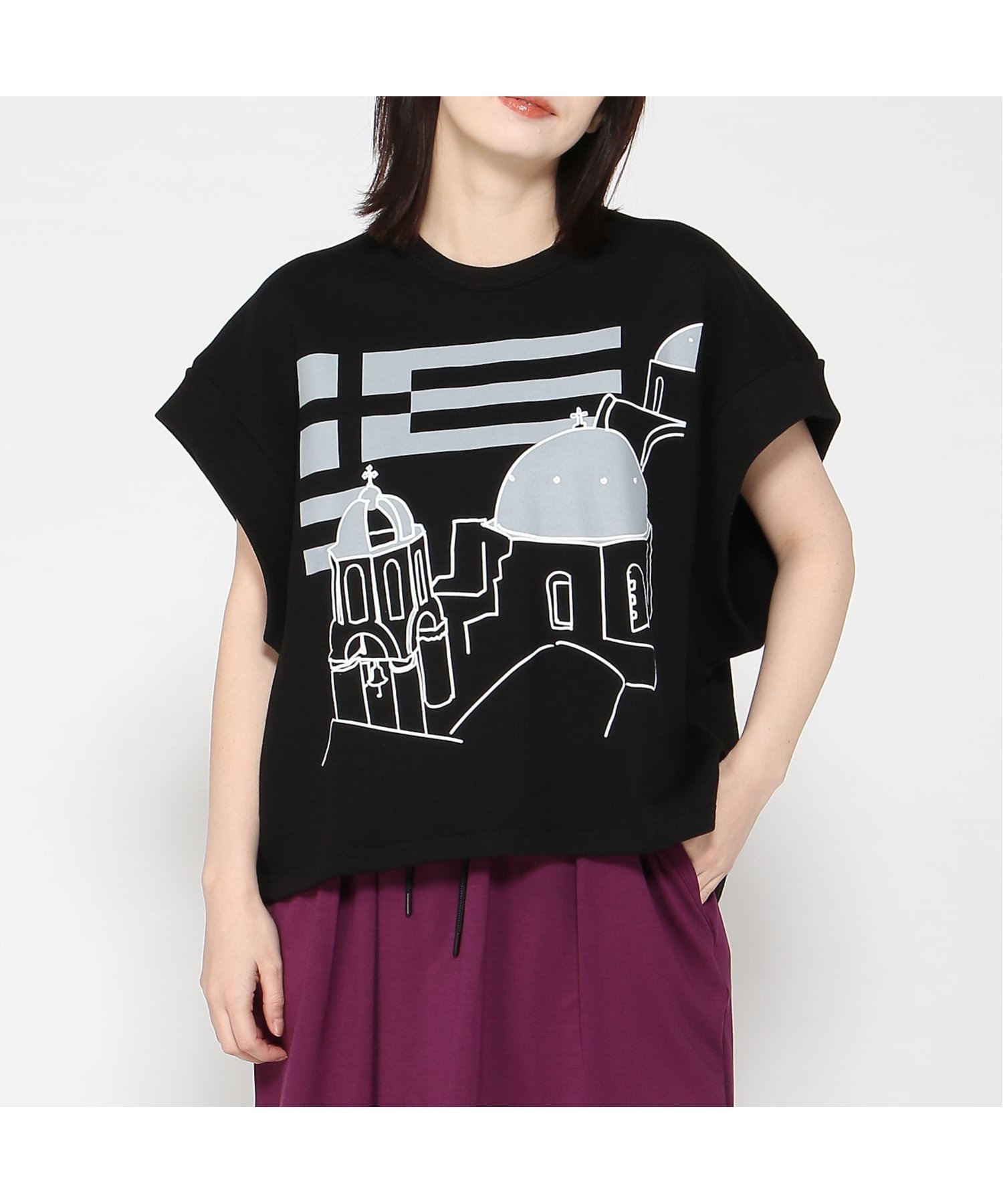 【ゴム/gomme】のテーマプリントT インテリア・キッズ・メンズ・レディースファッション・服の通販 founy(ファニー) ファッション Fashion レディースファッション Fashion for Women インナー Innerwear デニム Denim, Jeans Material プリント Print, Printed Pattern ポケット Pocket, Pocket Detail 今季 This Season, Current Season 長袖 Long Sleeve, Full Sleeve 黒|ID: prp329100004828563 ipo3291000000035140981