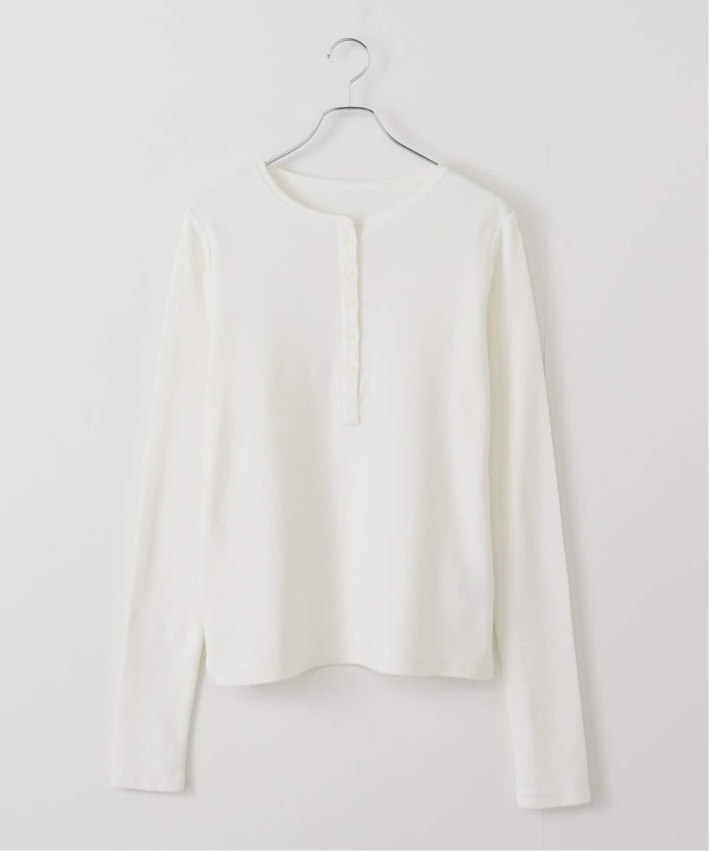 【フレームワーク/FRAMeWORK】のミニワッフルヘンリーネック インテリア・キッズ・メンズ・レディースファッション・服の通販 founy(ファニー) 　ファッション　Fashion　レディースファッション　Fashion for Women　インナー　Innerwear　ベーシック　Basic, Essential　リラックス　Relax, Relaxed Fit　ルーズ　Loose, Oversized　ホワイト|ID: prp329100004828564 ipo3291000000035141008