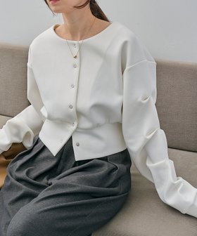 【カプリシューレマージュ/CAPRICIEUX LEMAGE】のダンボールタックスリーブカーディガン 人気、トレンドファッション・服の通販 founy(ファニー) ファッション Fashion レディースファッション Fashion for Women トップス・カットソー Cut & Sew Tops カーディガン・羽織り Layered Style Cardigans おすすめ Recommended / Our Picks スウェット / スエット Sweatshirt, Sweatwear デニム Denim, Jeans Material フォルム Silhouette, Form ボトム Bottoms, Lower Wear マキシ Maxi, Full Length レース Lace, Lace Fabric エレガント 上品 Elegant |ID:prp329100004828567