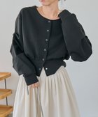 【カプリシューレマージュ/CAPRICIEUX LEMAGE】のダンボールタックスリーブカーディガン 人気、トレンドファッション・服の通販 founy(ファニー) ファッション Fashion レディースファッション Fashion for Women トップス・カットソー Cut & Sew Tops カーディガン・羽織り Layered Style Cardigans おすすめ Recommended / Our Picks スウェット / スエット Sweatshirt, Sweatwear デニム Denim, Jeans Material フォルム Silhouette, Form ボトム Bottoms, Lower Wear マキシ Maxi, Full Length レース Lace, Lace Fabric エレガント 上品 Elegant thumbnail ブラック|ID: prp329100004828567 ipo3291000000035141049