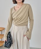 【カプリシューレマージュ/CAPRICIEUX LEMAGE】のドレープアシメネックT 人気、トレンドファッション・服の通販 founy(ファニー) ファッション Fashion レディースファッション Fashion for Women おすすめ Recommended / Our Picks アシンメトリー Asymmetrical Style インナー Innerwear カットソー Cut and Sewn Top ギャザー Gathered, Ruffled ジャケット Jacket, Outerwear スリーブ Sleeve, Long Sleeve / Short Sleeve ドレープ Drape, Draping Fabric フレア Flare, Flared ワイド Wide, Wide Fit thumbnail ベージュ|ID: prp329100004828569 ipo3291000000035141070