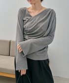 【カプリシューレマージュ/CAPRICIEUX LEMAGE】のドレープアシメネックT 人気、トレンドファッション・服の通販 founy(ファニー) ファッション Fashion レディースファッション Fashion for Women おすすめ Recommended / Our Picks アシンメトリー Asymmetrical Style インナー Innerwear カットソー Cut and Sewn Top ギャザー Gathered, Ruffled ジャケット Jacket, Outerwear スリーブ Sleeve, Long Sleeve / Short Sleeve ドレープ Drape, Draping Fabric フレア Flare, Flared ワイド Wide, Wide Fit thumbnail グレー|ID: prp329100004828569 ipo3291000000035141073