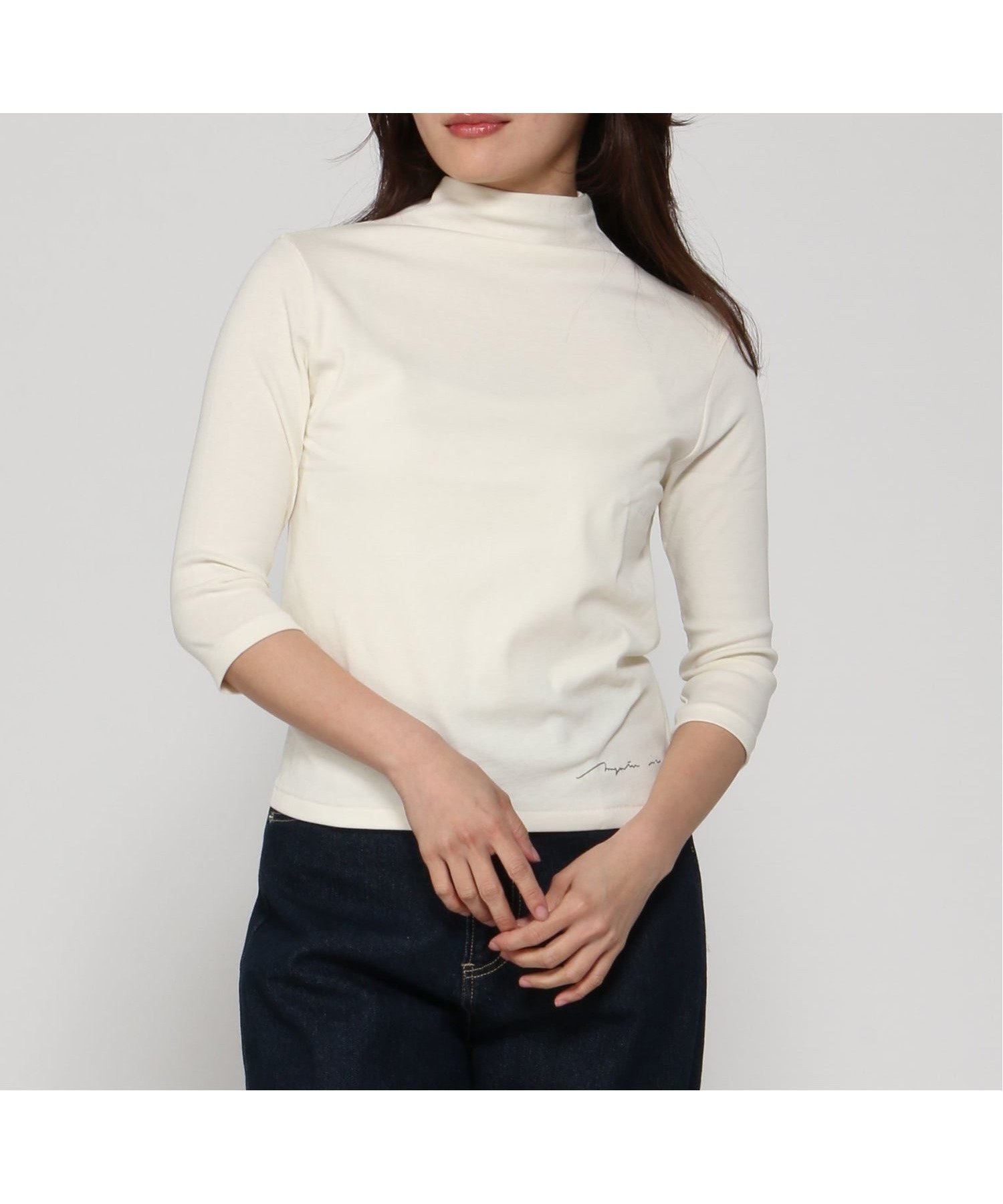 【マジェンタ/MAGENTA】のMAGENTA/フライス5センチボトルネック7分袖 インテリア・キッズ・メンズ・レディースファッション・服の通販 founy(ファニー) 　ファッション　Fashion　レディースファッション　Fashion for Women　トップス・カットソー　Cut & Sew Tops　ビジネス 仕事 通勤　Business / Work / Commuting　プリント　Print, Printed Pattern　ボトルネック　Bottle Neck, Mock Neck　キナリ|ID: prp329100004828573 ipo3291000000035141133