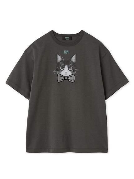 【ファーファー/FURFUR】の【上國料萌衣コラボ】HanaプリントTシャツ(UNISEX) インテリア・キッズ・メンズ・レディースファッション・服の通販 founy(ファニー) 　雑誌掲載アイテム　Magazine Picks & Fashion Features　ファッション雑誌　Fashion Magazines　スウィート　Sweet　ファッション　Fashion　レディースファッション　Fashion for Women　トップス・カットソー　Cut & Sew Tops　シャツ・ブラウス・オフィスカジュアル　Elegant Blouses & Button-Ups　ロングTシャツ・Tシャツ　Longline T-Shirts & Tees　6月号　June Issue, Jun. Edition　ユニセックス　Unisex, Genderless　コラボ　Collaboration, Collab　コンパクト　Compact, Small Size　スマート　Smart, Elegant　フロント　Front, Front Design　プリント　Print, Printed Pattern　猫　Cat, Kitty　雑誌　Magazine, Fashion Magazine　CGRY[007]|ID: prp329100004828596 ipo3291000000035141479