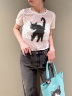 【ファーファー/FURFUR】の【上國料萌衣コラボ】Oolong花柄Tシャツ 人気、トレンドファッション・服の通販 founy(ファニー) ファッション Fashion レディースファッション Fashion for Women トップス・カットソー Cut & Sew Tops シャツ・ブラウス・オフィスカジュアル Elegant Blouses & Button-Ups ロングTシャツ・Tシャツ Longline T-Shirts & Tees 花柄・フラワープリント・モチーフ Floral Prints & Motifs / Flower Pattern Tops クラシカル Classical, Vintage-Inspired コラボ Collaboration, Collab シアー Sheer, See-Through シンプル Simple, Minimal スマート Smart, Elegant プリント Print, Printed Pattern リボン Ribbon, Bow 猫 Cat, Kitty thumbnail IVR[003]|ID: prp329100004828597 ipo3291000000035141484