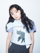 【ファーファー/FURFUR】の【上國料萌衣コラボ】Oolong花柄Tシャツ 人気、トレンドファッション・服の通販 founy(ファニー) ファッション Fashion レディースファッション Fashion for Women トップス・カットソー Cut & Sew Tops シャツ・ブラウス・オフィスカジュアル Elegant Blouses & Button-Ups ロングTシャツ・Tシャツ Longline T-Shirts & Tees 花柄・フラワープリント・モチーフ Floral Prints & Motifs / Flower Pattern Tops クラシカル Classical, Vintage-Inspired コラボ Collaboration, Collab シアー Sheer, See-Through シンプル Simple, Minimal スマート Smart, Elegant プリント Print, Printed Pattern リボン Ribbon, Bow 猫 Cat, Kitty thumbnail SAX[083]|ID: prp329100004828597 ipo3291000000035141488