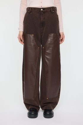 【マウジー/moussy】のF/LEATHER DOUBLE KNEE パンツ 人気、トレンドファッション・服の通販 founy(ファニー) ファッション Fashion レディースファッション Fashion for Women パンツ Pants & Trousers おすすめ Recommended / Our Picks シンプル Simple, Minimal ジャケット Jacket, Outerwear ボトム Bottoms, Lower Wear 人気 Popular, Best Seller 再入荷 Restock / Back in Stock |ID:prp329100004828607