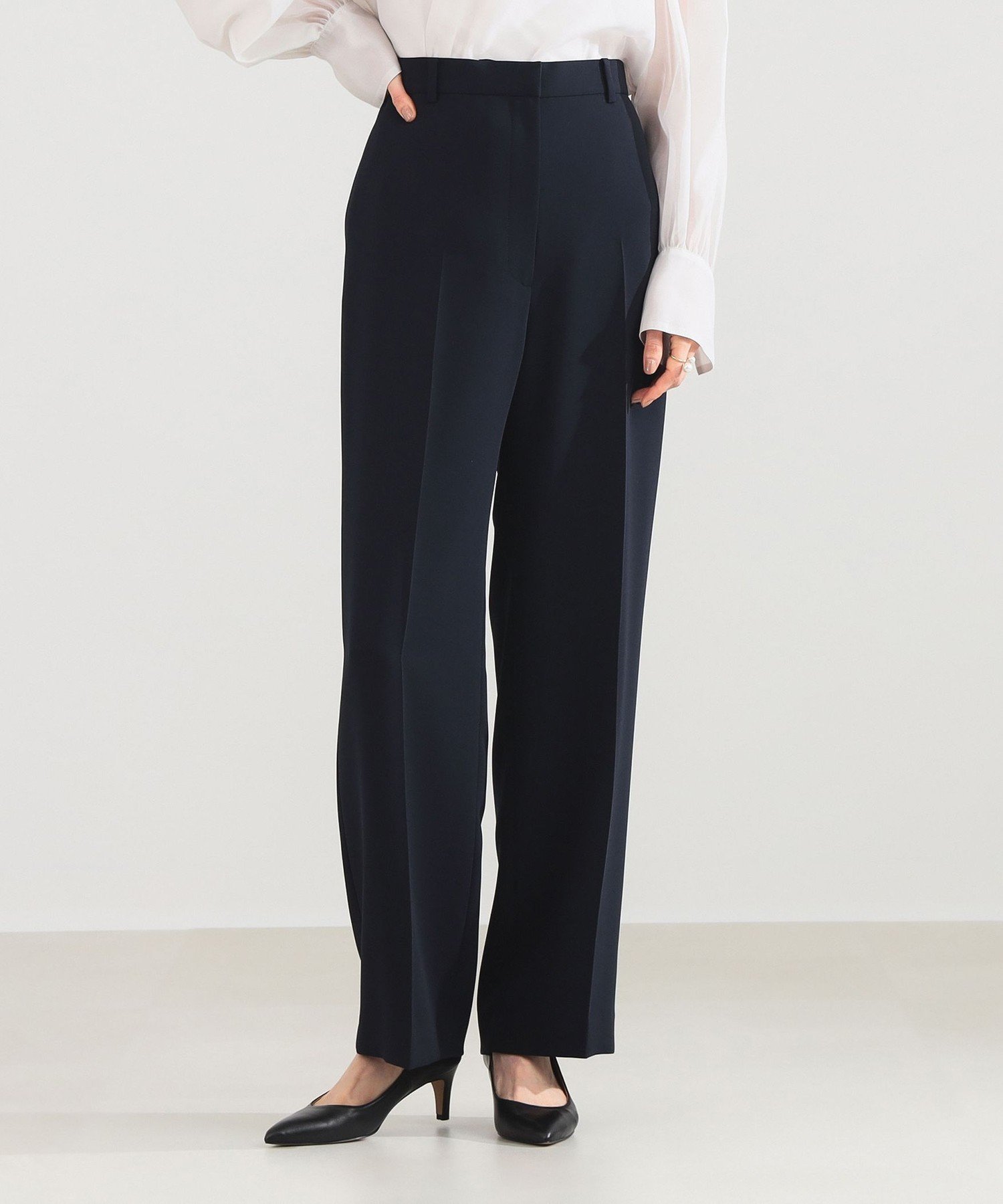 【デミルクス ビームス/Demi-Luxe BEAMS】のソフト ストレート パンツ ビームスセレモニー2026 入学式 卒業式 入園式 卒園式 フォーマル 保護者会 面接 式典 七五三 インテリア・キッズ・メンズ・レディースファッション・服の通販 founy(ファニー) 　ファッション　Fashion　レディースファッション　Fashion for Women　パンツ　Pants & Trousers　ウォーム　Warm Fabric　シンプル　Simple, Minimal　ジャケット　Jacket, Outerwear　ストレッチ　Stretch, Stretchy Fabric　ストレート　Straight, Straight Cut　セットアップ　Set-Up, Coordinated Outfit　センター　Center, Center Line　とろみ　Fluid, Flowy Fabric　フェミニン　Feminine, Girly　フォーマル　Formal, Dressy　フロント　Front, Front Design　プリーツ　Pleats, Pleated　ポケット　Pocket, Pocket Detail　マニッシュ　Mannish, Boyish　ループ　Loop, Loop Knit　おすすめ　Recommended / Our Picks　セレモニー　Ceremony　入学式　Entrance Ceremony　卒業式　Graduation Ceremony　ビジネス 仕事 通勤　Business / Work / Commuting　NAVY|ID: prp329100004828612 ipo3291000000035141635