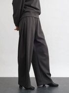 【ラシュッド/LASUD】のサイドタックストレッチワイドパンツ 人気、トレンドファッション・服の通販 founy(ファニー) ファッション Fashion レディースファッション Fashion for Women パンツ Pants & Trousers スウェット / スエット Sweatshirt, Sweatwear ストレッチ Stretch, Stretchy Fabric ストレート Straight, Straight Cut ドローコード Drawcord, Drawstring Cord ワイド Wide, Wide Fit エレガント 上品 Elegant thumbnail チャコールグレー|ID: prp329100004828631 ipo3291000000035141883