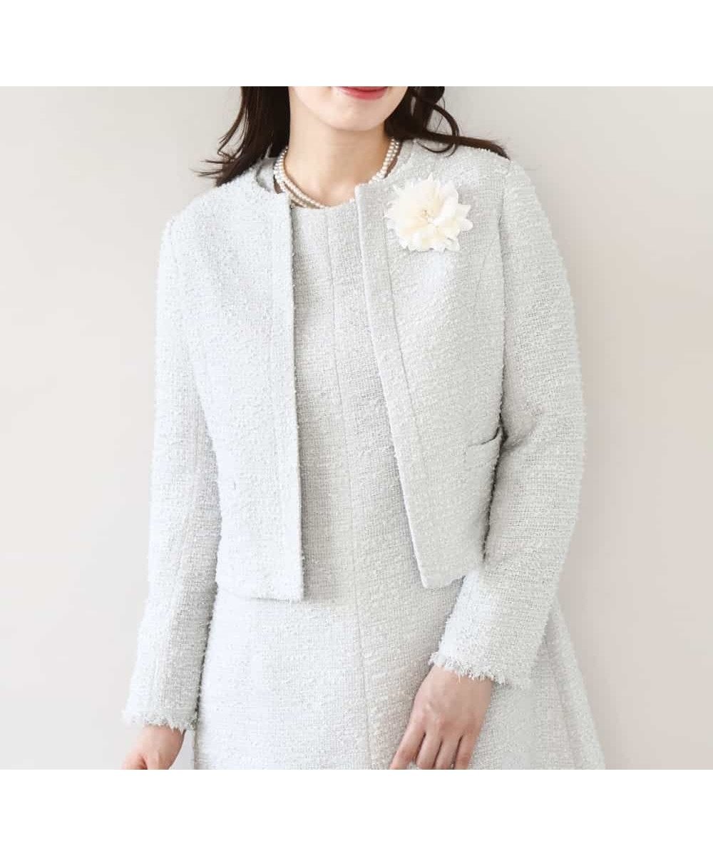 【オフオン/ofuon】のセットアップ対応 ツイードノーカラージャケット/WEB限定 人気、トレンドファッション・服の通販 founy(ファニー) 　ファッション　Fashion　レディースファッション　Fashion for Women　アウター　Coat / Outerwear Collection　レディースジャケット・軽アウター　Jackets　ノーカラージャケット / シンプル上品コーデ　Collarless Jackets　コンパクト　Compact, Small Size　ショート　Short, Short Length　ジャケット　Jacket, Outerwear　セットアップ　Set-Up, Coordinated Outfit　ツイード　Twill, Twill Weave　フロント　Front, Front Design　冬　Winter / This Winter　夏　Summer　春　Spring　秋　Autumn　 other-1|ID: prp329100004828641 ipo3291000000035142010