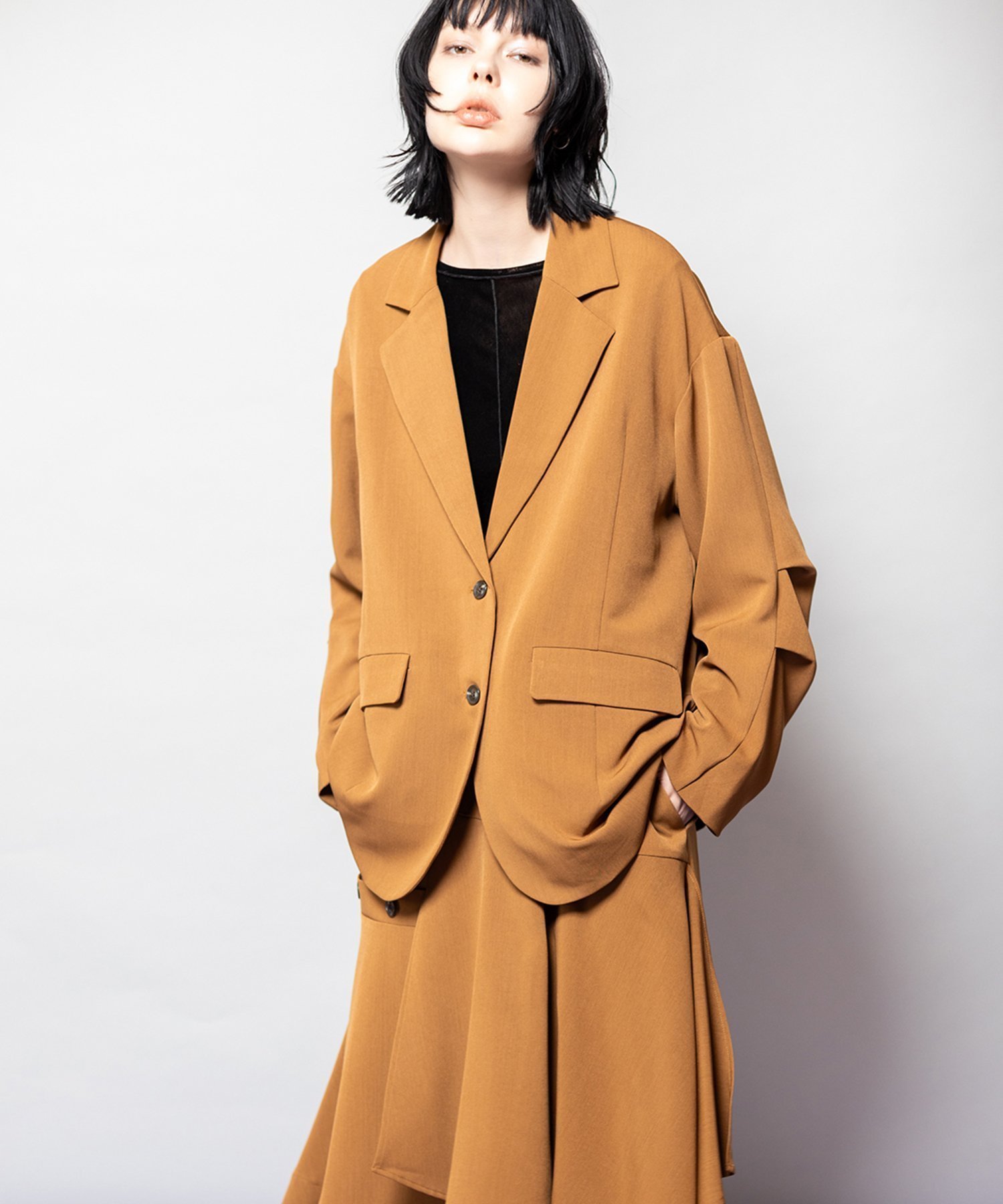 【オズモーシス/OSMOSIS】のタックスリーブテーラードジャケット 人気、トレンドファッション・服の通販 founy(ファニー) 　ファッション　Fashion　レディースファッション　Fashion for Women　アウター　Coat / Outerwear Collection　レディースジャケット・軽アウター　Jackets　テーラードジャケット / 通勤・きれいめスタイル　Tailored Jackets & Blazers　フロント　Front, Front Design　ポケット　Pocket, Pocket Detail　再入荷　Restock / Back in Stock　A/W・秋冬　Autumn/Winter　 other-1|ID: prp329100004828646 ipo3291000000035142054