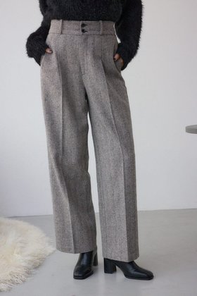 【アズール バイ マウジー/AZUL by moussy】のヘリンボーンワイドパンツ 人気、トレンドファッション・服の通販 founy(ファニー) ファッション Fashion レディースファッション Fashion for Women パンツ Pants & Trousers おすすめ Recommended / Our Picks クラシック Classic, Timeless Style ストレート Straight, Straight Cut センター Center, Center Line タートル Turtleneck, Turtle Collar ワイド Wide, Wide Fit エレガント 上品 Elegant |ID:prp329100004828652