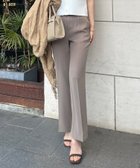 【アニュアンス/anuans】のスリムフィットセミフレアパンツ 人気、トレンドファッション・服の通販 founy(ファニー) ファッション Fashion レディースファッション Fashion for Women パンツ Pants & Trousers インナー Innerwear パイピング Piping, Trim Design フロント Front, Front Design thumbnail GREY BEIGE|ID: prp329100004828668 ipo3291000000035142223