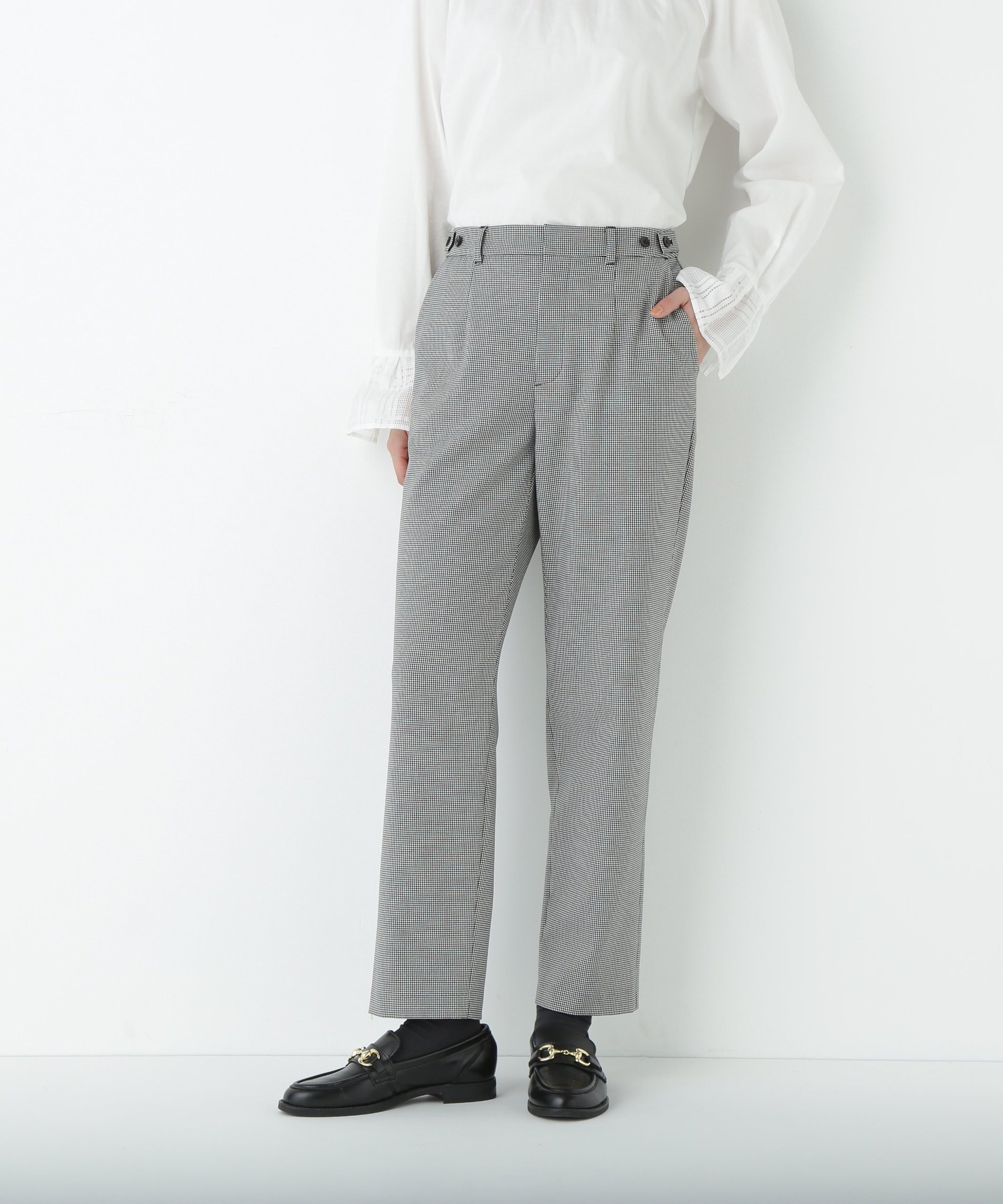 【ヒューマンウーマン/HUMAN WOMAN】の≪ウォーム素材≫裏起毛ストレートパンツ インテリア・キッズ・メンズ・レディースファッション・服の通販 founy(ファニー) 　ファッション　Fashion　レディースファッション　Fashion for Women　パンツ　Pants & Trousers　アクリル　Acrylic Material　ウォーム　Warm Fabric　スタンダード　Standard, Basic　ストレッチ　Stretch, Stretchy Fabric　ストレート　Straight, Straight Cut　ソックス　Socks, Hosiery　チェック　Check, Plaid, Tartan　定番　Standard, Basic Item　バランス　Balance, Style Balance　無地　Plain, Solid Color　ロング　Long, Long-Length　おすすめ　Recommended / Our Picks　ブラックチェック3|ID: prp329100004828673 ipo3291000000035142296