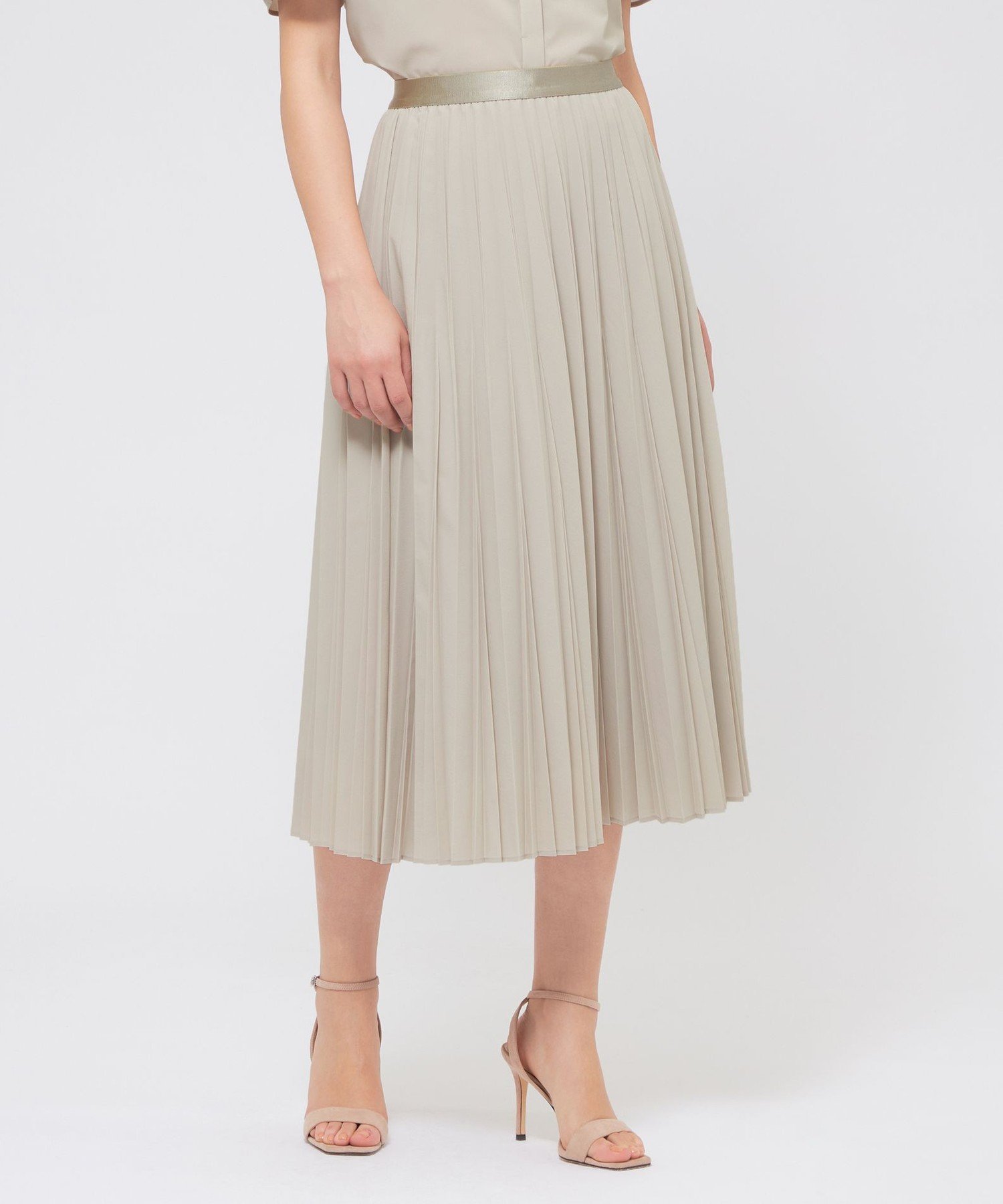 【エポカ/EPOCA】のハイツイストポプリン プリーツスカート インテリア・キッズ・メンズ・レディースファッション・服の通販 founy(ファニー) 　ファッション　Fashion　レディースファッション　Fashion for Women　スカート　Skirts　プリーツスカート / 上品フェミニンスタイル　Pleated Skirts　おすすめ　Recommended / Our Picks　エレガント 上品　Elegant　サテン　Satin, Glossy Fabric　セットアップ　Set-Up, Coordinated Outfit　フリル　Frill, Ruffle　プリーツ　Pleats, Pleated　ランダム　Random, Irregular　夏　Summer　春　Spring　秋　Autumn　ベージュ|ID: prp329100004828675 ipo3291000000035142330