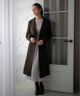 【ミッシュマッシュ/MISCH MASCH】のMM548605 ダブルボタンAラインコート 人気、トレンドファッション・服の通販 founy(ファニー) ファッション Fashion レディースファッション Fashion for Women アウター Coat / Outerwear Collection コート・ロングコート・ピーコート Long Coats, Peacoats & More Aラインコート A-Line Coats ダブル Double, Double-Breasted デニム Denim, Jeans Material フェミニン Feminine, Girly |ID:prp329100004828678