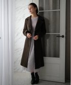 【ミッシュマッシュ/MISCH MASCH】のMM548605 ダブルボタンAラインコート 人気、トレンドファッション・服の通販 founy(ファニー) ファッション Fashion レディースファッション Fashion for Women アウター Coat / Outerwear Collection コート・ロングコート・ピーコート Long Coats, Peacoats & More Aラインコート A-Line Coats ダブル Double, Double-Breasted デニム Denim, Jeans Material フェミニン Feminine, Girly thumbnail ブラウン|ID: prp329100004828678 ipo3291000000035142376