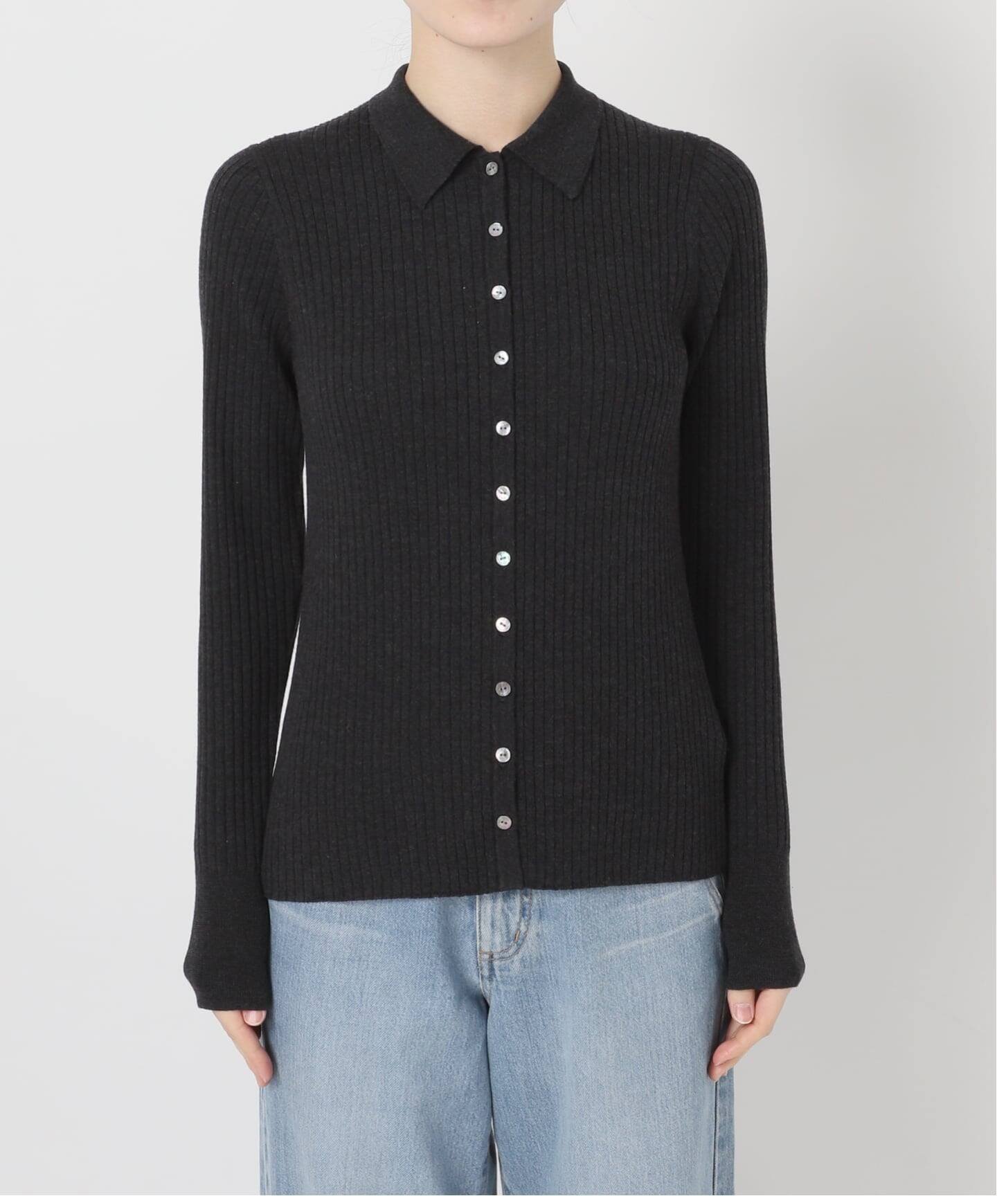 【イエナ/IENA】のEXメリノリブ ポロ襟カーディガン インテリア・キッズ・メンズ・レディースファッション・服の通販 founy(ファニー) ファッション Fashion レディースファッション Fashion for Women トップス・カットソー Cut & Sew Tops カーディガン・羽織り Layered Style Cardigans イタリア Italy カーディガン Cardigan, Knitwear クラシック Classic, Timeless Style シルク Silk, 100% Silk スマート Smart, Elegant デニム Denim, Jeans Material フロント Front, Front Design ボトム Bottoms, Lower Wear エレガント 上品 Elegant 2025年 2025 2025-2026秋冬・A/W Autumn/Winter 2025–26 AW25–26 ブラック A|ID: prp329100004828692 ipo3291000000035142535