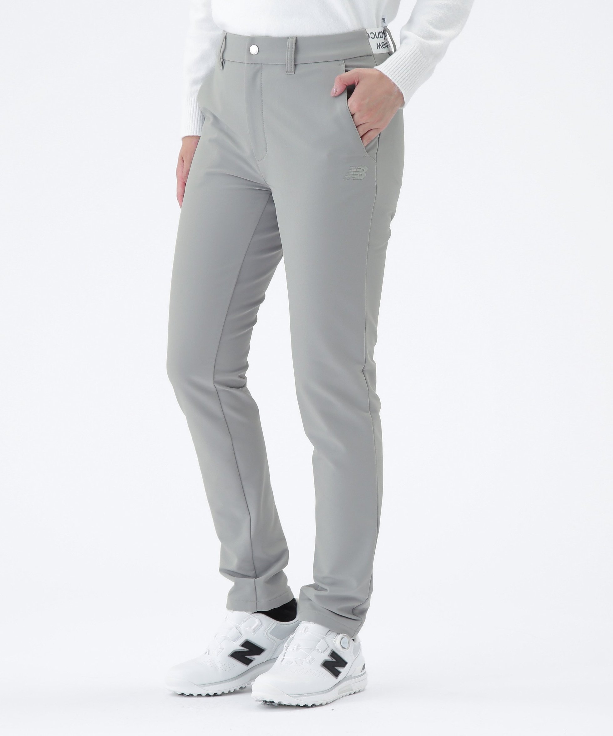 【ニューバランス ゴルフ/New Balance Golf】の裏起毛 スリム ロングパンツ (WOMENS) インテリア・キッズ・メンズ・レディースファッション・服の通販 founy(ファニー) 　ファッション　Fashion　レディースファッション　Fashion for Women　パンツ　Pants & Trousers　ゴルフ　Golf　ストレッチ　Stretch, Stretchy Fabric　スリム　Slim, Slim Fit　ロング　Long, Long-Length　グレー|ID: prp329100004828693 ipo3291000000035142536