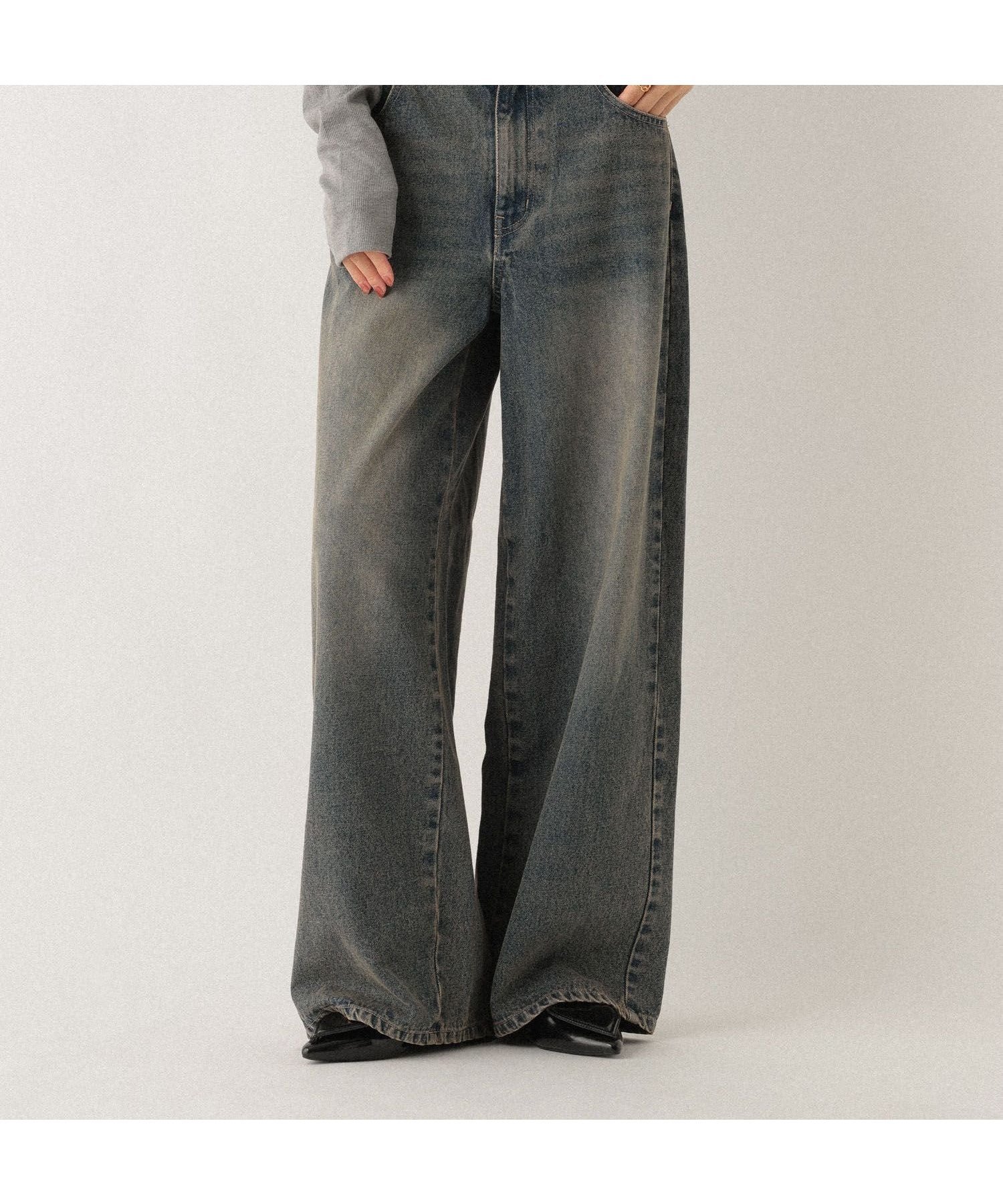 【ヘザー/Heather】の【ウエストサイドボタンで自由にフィット】2WAYデニムワイドパンツ インテリア・キッズ・メンズ・レディースファッション・服の通販 founy(ファニー) ファッション Fashion レディースファッション Fashion for Women パンツ Pants & Trousers おすすめ Recommended / Our Picks シンプル Simple, Minimal デニム Denim, Jeans Material フィット Fit, Slim Fit ワイド Wide, Wide Fit ブルー|ID: prp329100004828700 ipo3291000000035142613