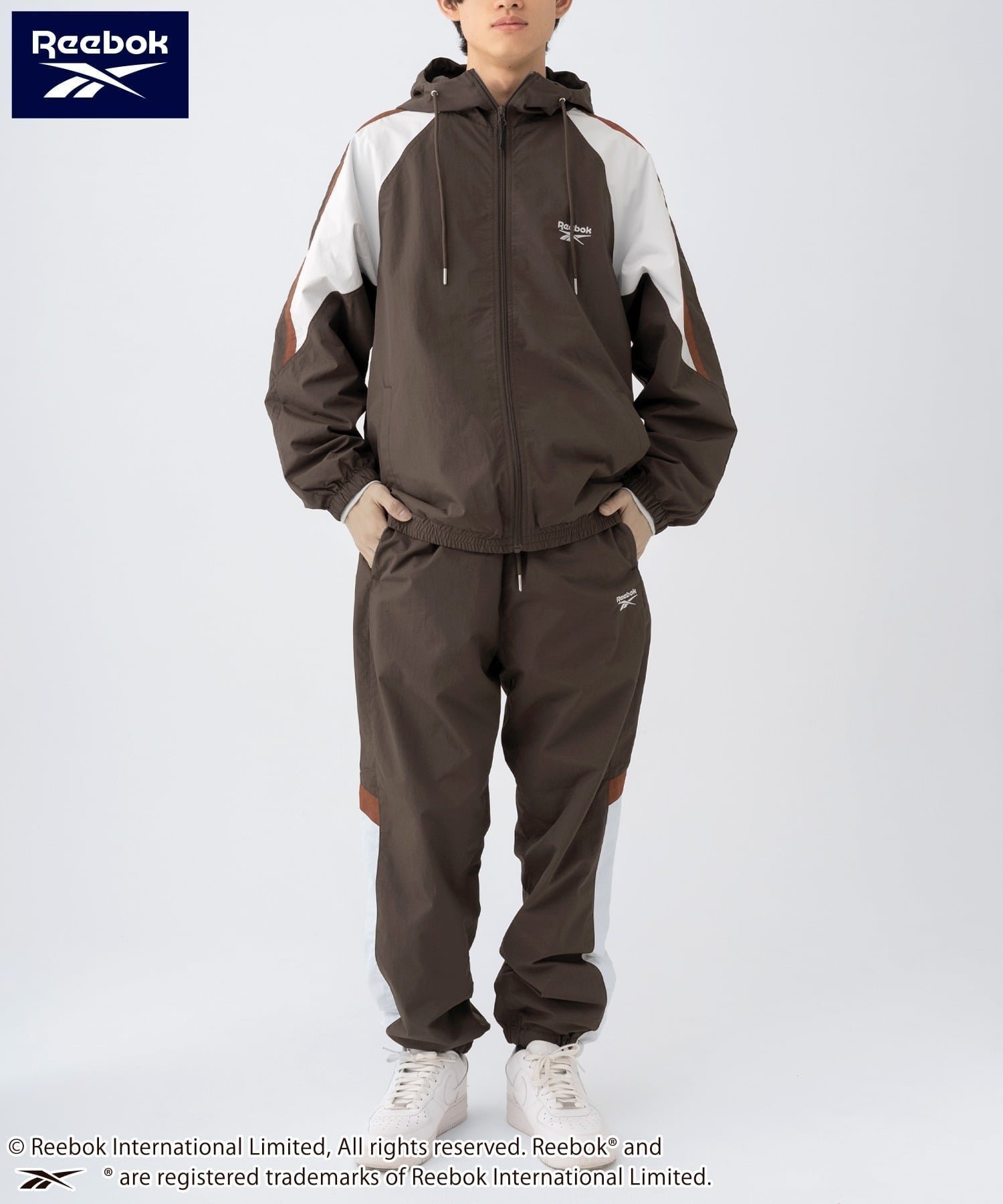 【アウトフィット/OUTFIT】のReebok/ウインドブレーカー セットアップ インテリア・キッズ・メンズ・レディースファッション・服の通販 founy(ファニー) 　ファッション　Fashion　レディースファッション　Fashion for Women　セットアップ　Matching Sets　セットアップ　Set-Up, Coordinated Outfit　ブラウン|ID: prp329100004828701 ipo3291000000035142628