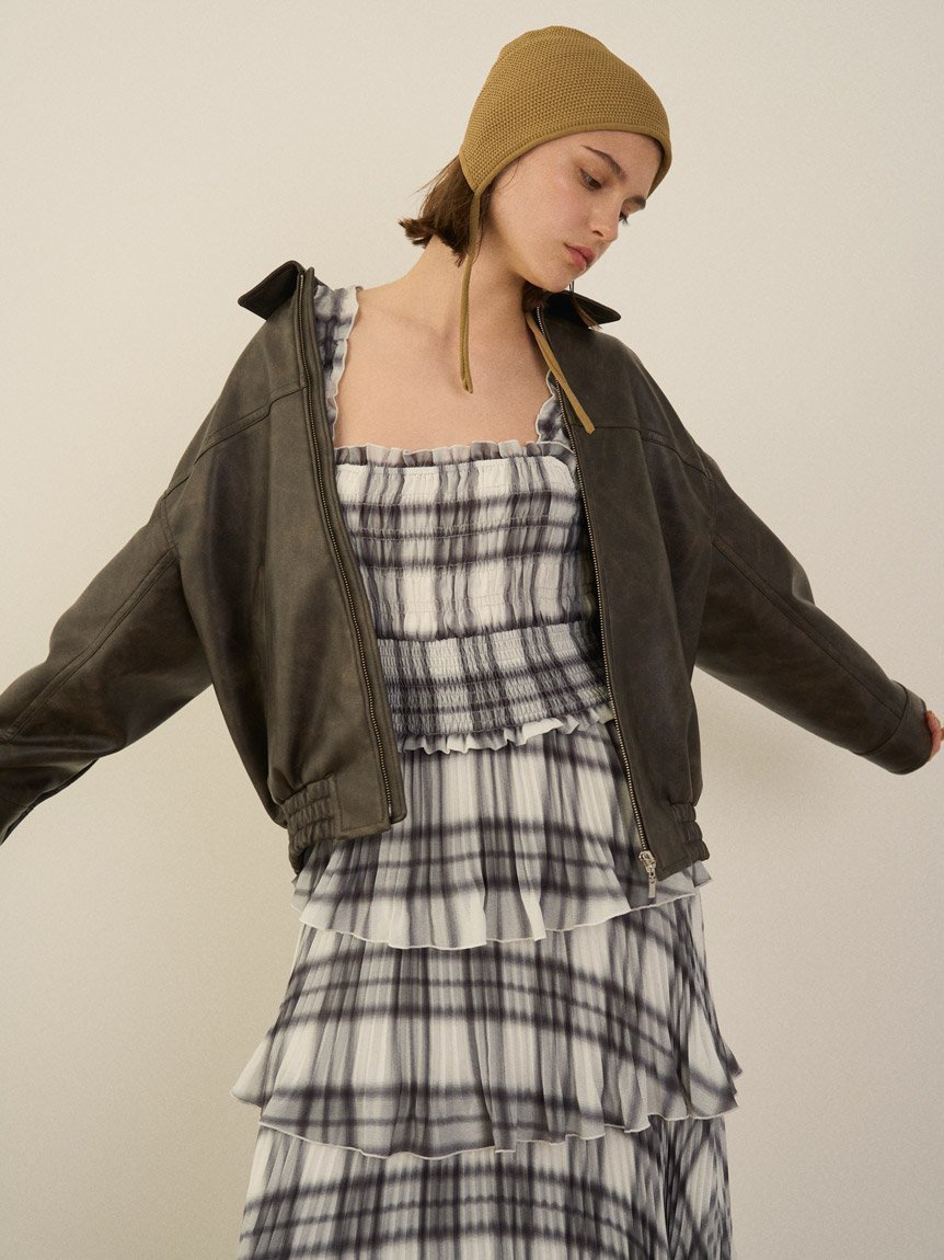 【スナイデル/SNIDEL】のバリエブルゾン インテリア・キッズ・メンズ・レディースファッション・服の通販 founy(ファニー) 　ファッション　Fashion　レディースファッション　Fashion for Women　アウター　Coat / Outerwear Collection　ブルゾンジャケット・スポーティアウター　Blouson Jackets　ウォッシュ　Washed Finish　ヴィンテージ　Vintage Style　ギャザー　Gathered, Ruffled　クラシカル　Classical, Vintage-Inspired　今季　This Season, Current Season　シフォン　Chiffon, Lightweight Fabric　ジップ　Zip, Zipper　スマート　Smart, Elegant　デニム　Denim, Jeans Material　トレンド　Trend, Trending Now　ビンテージ　Vintage, Retro Style　フェイクレザー　Faux Leather, PU Leather　フロント　Front, Front Design　ブルゾン　Blouson, Bomber Jacket　ポケット　Pocket, Pocket Detail　DBRW[059]|ID: prp329100004828702 ipo3291000000035142635