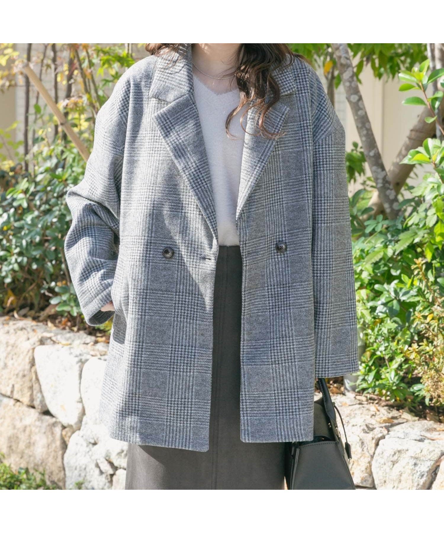 【アイテムズアーバンリサーチ/ITEMS URBAN RESEARCH】のオーバーサイズジャケット インテリア・キッズ・メンズ・レディースファッション・服の通販 founy(ファニー) ファッション Fashion レディースファッション Fashion for Women アウター Coat / Outerwear Collection レディースジャケット・軽アウター Jackets 2025年 2025 2025-2026秋冬・A/W Autumn/Winter 2025–26 AW25–26 冬 Winter / This Winter クラシック Classic, Timeless Style ショルダー Shoulder, Shoulder Strap チェック Check, Plaid, Tartan トレンド Trend, Trending Now ドロップ Drop Shoulder, Dropped Style エレガント 上品 Elegant 無地 Plain, Solid Color A/W・秋冬 Autumn/Winter グレー系その他|ID: prp329100004828703 ipo3291000000035142648