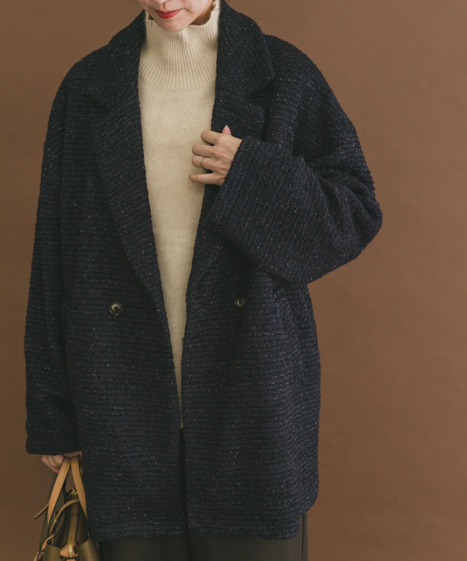 【アイテムズアーバンリサーチ/ITEMS URBAN RESEARCH】のオーバーサイズジャケット インテリア・キッズ・メンズ・レディースファッション・服の通販 founy(ファニー) ファッション Fashion レディースファッション Fashion for Women アウター Coat / Outerwear Collection レディースジャケット・軽アウター Jackets 2025年 2025 2025-2026秋冬・A/W Autumn/Winter 2025–26 AW25–26 冬 Winter / This Winter クラシック Classic, Timeless Style ショルダー Shoulder, Shoulder Strap チェック Check, Plaid, Tartan トレンド Trend, Trending Now ドロップ Drop Shoulder, Dropped Style エレガント 上品 Elegant 無地 Plain, Solid Color A/W・秋冬 Autumn/Winter ネイビー|ID: prp329100004828703 ipo3291000000035142653