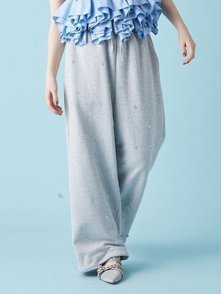 【ファーファー/FURFUR】の【限定カラー】ビジュー付きスウェットパンツ インテリア・キッズ・メンズ・レディースファッション・服の通販 founy(ファニー) 　ファッション　Fashion　レディースファッション　Fashion for Women　パンツ　Pants & Trousers　シンプル　Simple, Minimal　スマート　Smart, Elegant　ビジュー　Bijou, Jewel-like Accent　GRY[006]|ID: prp329100004828705 ipo3291000000035142675