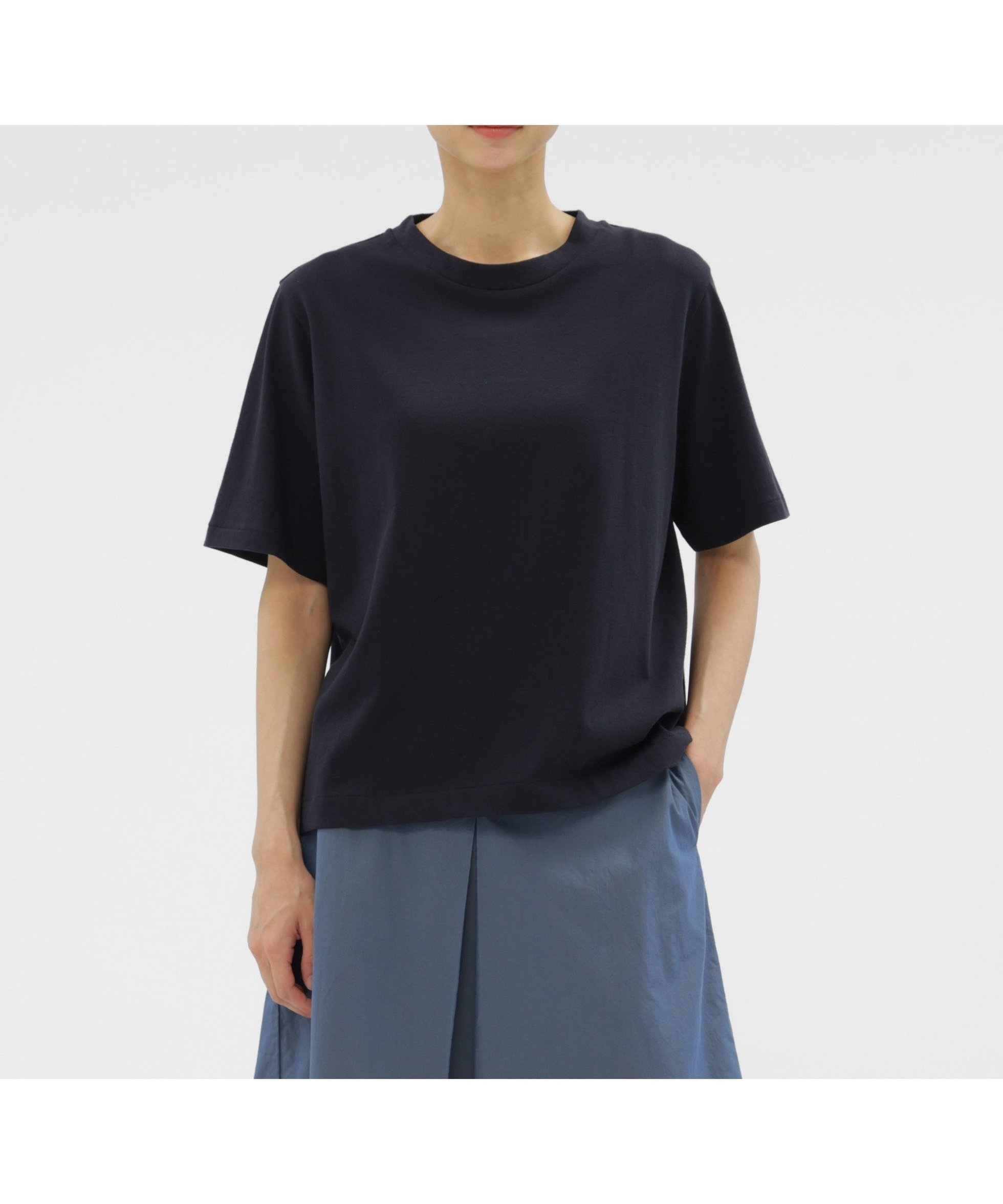 【マーガレットハウエル/MARGARET HOWELL】のBASIC COTTON JERSEY TOP インテリア・キッズ・メンズ・レディースファッション・服の通販 founy(ファニー) 　ファッション　Fashion　レディースファッション　Fashion for Women　ワンピース　Dresses　インナー　Innerwear　ジャケット　Jacket, Outerwear　フィット　Fit, Slim Fit　レギュラー　Regular, Standard Fit　エレガント 上品　Elegant　DARK NAVY1|ID: prp329100004828708 ipo3291000000035142703