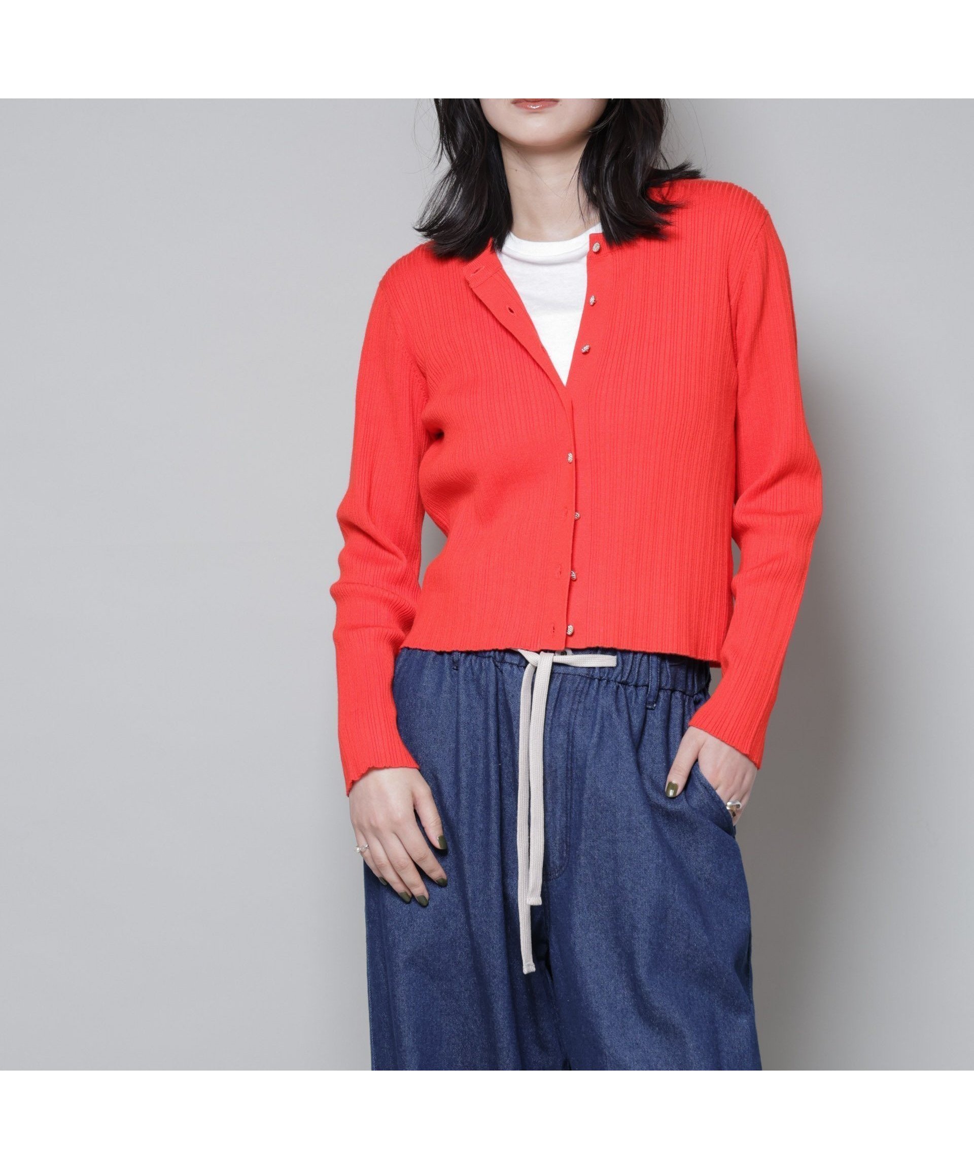 【ナノ ユニバース/nano universe】のホホバオイル加工ランダムリブカーディガン インテリア・キッズ・メンズ・レディースファッション・服の通販 founy(ファニー) 　ファッション　Fashion　レディースファッション　Fashion for Women　トップス・カットソー　Cut & Sew Tops　カーディガン・羽織り　Layered Style Cardigans　アクセサリー　Fashion Accessories　インナー　Innerwear　カットソー　Cut and Sewn Top　カーディガン　Cardigan, Knitwear　コンパクト　Compact, Small Size　バランス　Balance, Style Balance　フロント　Front, Front Design　ベーシック　Basic, Essential　ワイド　Wide, Wide Fit　おすすめ　Recommended / Our Picks　エレガント 上品　Elegant　2025年　2025　2025-2026秋冬・A/W　Autumn/Winter 2025–26 AW25–26　レッド|ID: prp329100004828711 ipo3291000000035142728