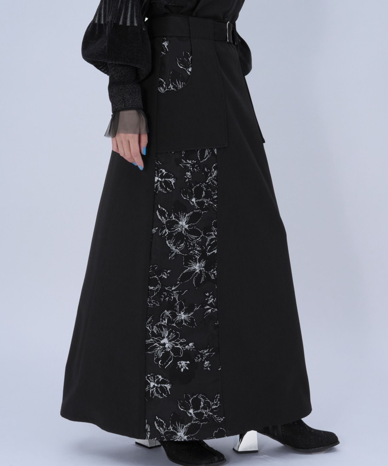 【ハレ/HARE】のフラワーキリカエナロースカート インテリア・キッズ・メンズ・レディースファッション・服の通販 founy(ファニー) ファッション Fashion レディースファッション Fashion for Women スカート Skirts おすすめ Recommended / Our Picks ウェーブ Wavy Pattern スウェット / スエット Sweatshirt, Sweatwear スタイリッシュ Stylish, Fashionable ストレート Straight, Straight Cut ロング Long, Long-Length 無地 Plain, Solid Color ブラック09|ID: prp329100004828720 ipo3291000000035142838