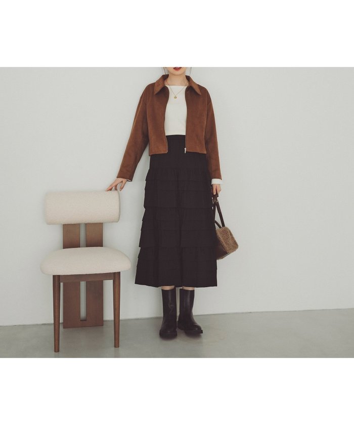 【ナチュラル ビューティー ベーシック/NATURAL BEAUTY BASIC】のミルフィーユティアードスカート インテリア・キッズ・メンズ・レディースファッション・服の通販 founy(ファニー) https://founy.com/ ファッション Fashion レディースファッション Fashion for Women スカート Skirts ティアードスカート Tiered Skirts シンプル Simple, Minimal ティアードスカート Tiered Skirt, Flounced Skirt リブニット Rib Knit, Ribbed Knit リラックス Relax, Relaxed Fit |ID: prp329100004828732 ipo3291000000035143034