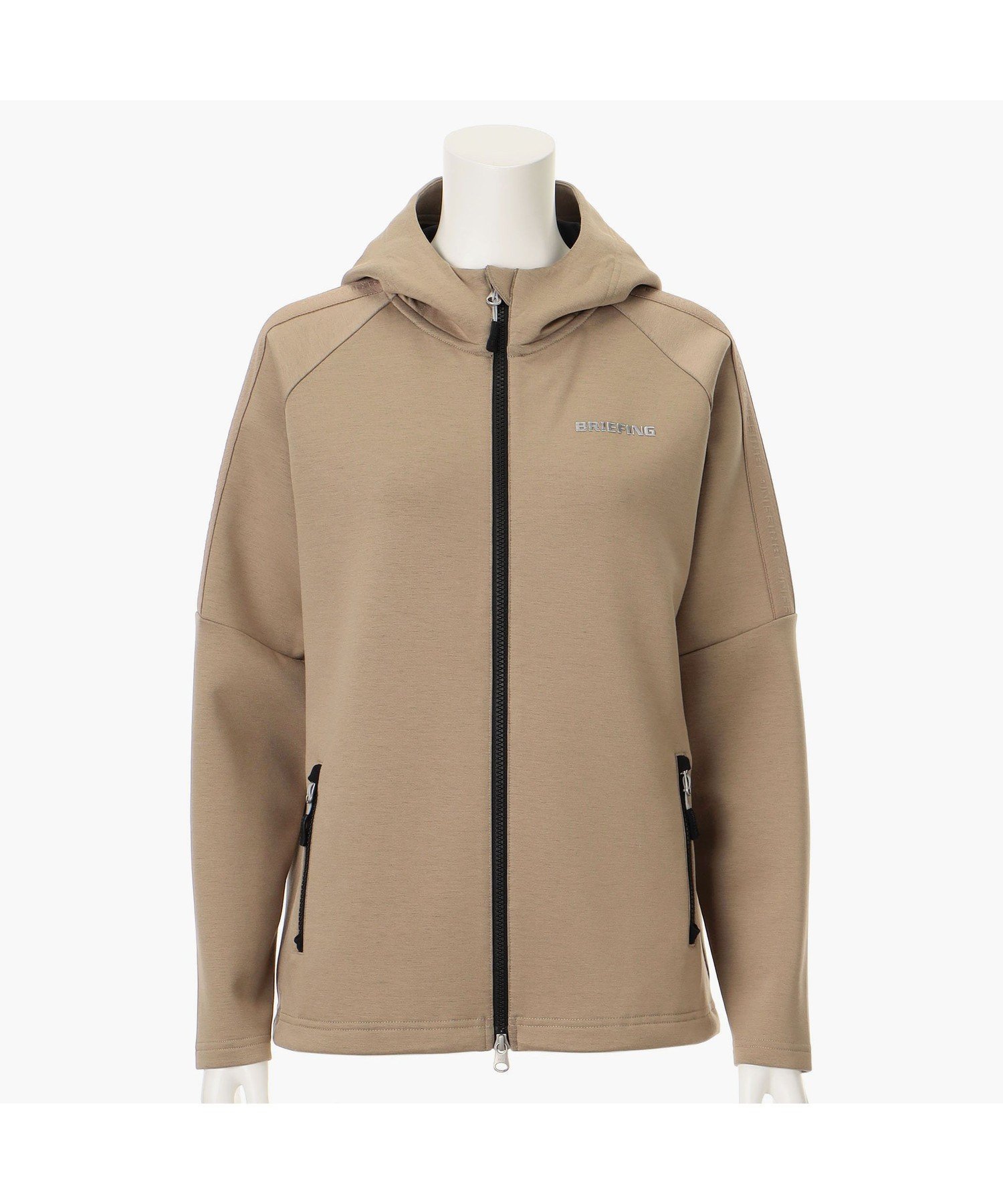 【ブリーフィング/BRIEFING】のウィメンズ ウォーム ロゴラインパーカー インテリア・キッズ・メンズ・レディースファッション・服の通販 founy(ファニー) 　ファッション　Fashion　レディースファッション　Fashion for Women　トップス・カットソー　Cut & Sew Tops　レディースパーカー・カジュアルフーディー　Casual Hoodies & Sweatshirts　ウォーム　Warm Fabric　コレクション　Collection, Seasonal Line　軽量　Lightweight, Ultra Light　ジップ　Zip, Zipper　スタイリッシュ　Stylish, Fashionable　スリーブ　Sleeve, Long Sleeve / Short Sleeve　トレンド　Trend, Trending Now　フロント　Front, Front Design　ラウンド　Round, Round Neck　冬　Winter / This Winter　おすすめ　Recommended / Our Picks　エレガント 上品　Elegant　ゴルフ　Golf　BEIGE|ID: prp329100004828736 ipo3291000000035143089