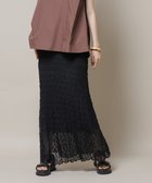 【ナノ ユニバース/nano universe】のシアーレースフレアスカート(セットアップ可) ブラック|ID: prp329100004828747 ipo3291000000035143234