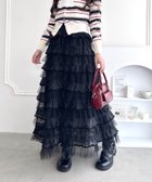 【アウトフィッター ラボ/Outfitter lab】のベロアトリムティアードスカート 人気、トレンドファッション・服の通販 founy(ファニー) ファッション Fashion レディースファッション Fashion for Women スカート Skirts ティアードスカート Tiered Skirts ウェーブ Wavy Pattern オーガンジー Organza Fabric カーディガン Cardigan, Knitwear ガーリー Girly, Feminine Style シンプル Simple, Minimal スウェット / スエット Sweatshirt, Sweatwear スポーツ Sports, Activewear チュール Tulip, Tulip Motif バランス Balance, Style Balance バレエ Ballet, Ballet Style パーカー Hoodie, Parka ビスチェ Bustier, Corset Top フレア Flare, Flared ベロア Velour, Soft Velvet ボトム Bottoms, Lower Wear ロング Long, Long-Length 冬 Winter / This Winter A/W・秋冬 Autumn/Winter thumbnail ブラック|ID: prp329100004828749 ipo3291000000035143251