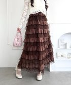 【アウトフィッター ラボ/Outfitter lab】のベロアトリムティアードスカート 人気、トレンドファッション・服の通販 founy(ファニー) ファッション Fashion レディースファッション Fashion for Women スカート Skirts ティアードスカート Tiered Skirts ウェーブ Wavy Pattern オーガンジー Organza Fabric カーディガン Cardigan, Knitwear ガーリー Girly, Feminine Style シンプル Simple, Minimal スウェット / スエット Sweatshirt, Sweatwear スポーツ Sports, Activewear チュール Tulip, Tulip Motif バランス Balance, Style Balance バレエ Ballet, Ballet Style パーカー Hoodie, Parka ビスチェ Bustier, Corset Top フレア Flare, Flared ベロア Velour, Soft Velvet ボトム Bottoms, Lower Wear ロング Long, Long-Length 冬 Winter / This Winter A/W・秋冬 Autumn/Winter thumbnail ブラウン|ID: prp329100004828749 ipo3291000000035143252