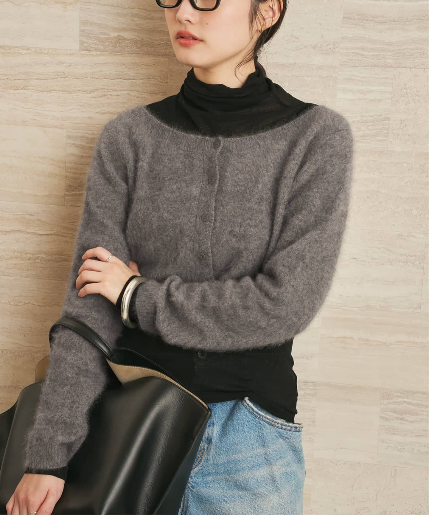 【プラージュ/Plage】のLight Fur Short カーディガン インテリア・キッズ・メンズ・レディースファッション・服の通販 founy(ファニー) 　ファッション　Fashion　レディースファッション　Fashion for Women　トップス・カットソー　Cut & Sew Tops　カーディガン・羽織り　Layered Style Cardigans　おすすめ　Recommended / Our Picks　カーディガン　Cardigan, Knitwear　セットアップ　Set-Up, Coordinated Outfit　タンク　Tank Top, Sleeveless Top　秋　Autumn　グレーA|ID: prp329100004828763 ipo3291000000035143354