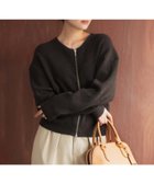 【アンタイトル/UNTITLED】の【ゆったりサイズ/着丈短め】ジップニットカーディガン ブラウン|ID: prp329100004828765 ipo3291000000035143364