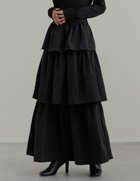 【リエディ/Re:EDIT】のピーチタフタティアードスカート 人気、トレンドファッション・服の通販 founy(ファニー) ファッション Fashion レディースファッション Fashion for Women スカート Skirts ティアードスカート Tiered Skirts おすすめ Recommended / Our Picks シンプル Simple, Minimal スウェット / スエット Sweatshirt, Sweatwear タフタ Taffeta, Structured Fabric ピーチ Peach, Soft Touch ブルゾン Blouson, Bomber Jacket リラックス Relax, Relaxed Fit ロング Long, Long-Length エレガント 上品 Elegant A/W・秋冬 Autumn/Winter thumbnail ブラック|ID: prp329100004828773 ipo3291000000035143475