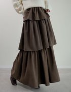 【リエディ/Re:EDIT】のピーチタフタティアードスカート 人気、トレンドファッション・服の通販 founy(ファニー) ファッション Fashion レディースファッション Fashion for Women スカート Skirts ティアードスカート Tiered Skirts おすすめ Recommended / Our Picks シンプル Simple, Minimal スウェット / スエット Sweatshirt, Sweatwear タフタ Taffeta, Structured Fabric ピーチ Peach, Soft Touch ブルゾン Blouson, Bomber Jacket リラックス Relax, Relaxed Fit ロング Long, Long-Length エレガント 上品 Elegant A/W・秋冬 Autumn/Winter thumbnail ブラウン|ID: prp329100004828773 ipo3291000000035143476