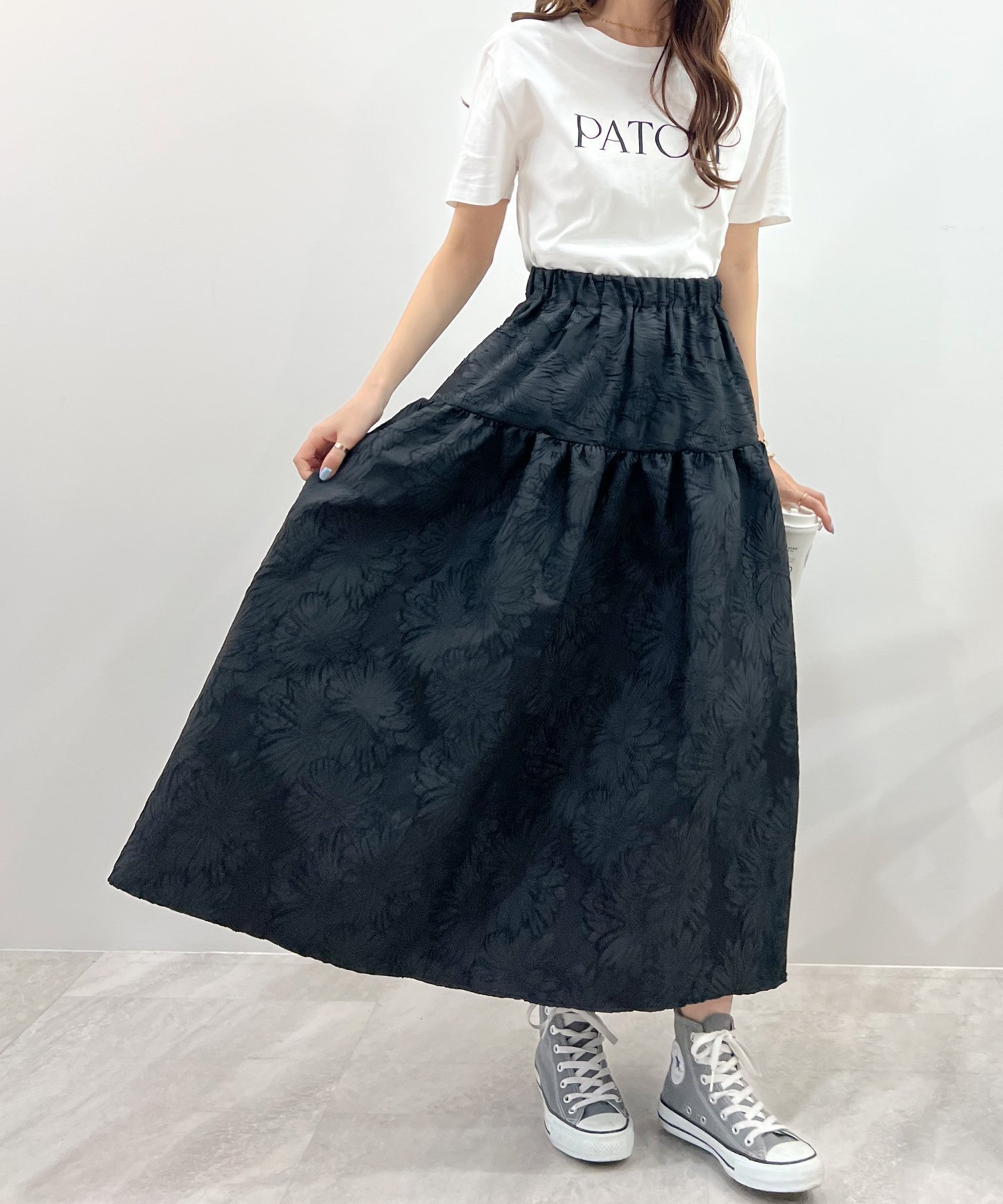 【フューティアランド/futier land】のジャガードフラワーティアードフレアスカート インテリア・キッズ・メンズ・レディースファッション・服の通販 founy(ファニー) ファッション Fashion レディースファッション Fashion for Women スカート Skirts Aライン・フレアスカート A-Line & Flared Skirts 切替 Switching, Contrast Panel シンプル Simple, Minimal ジャケット Jacket, Outerwear ティアードスカート Tiered Skirt, Flounced Skirt フラワー Flower, Floral おすすめ Recommended / Our Picks ブラック|ID: prp329100004828778 ipo3291000000035143566