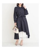 【ジェイ アンド シュプール/Re J&SUPURE】の裾チュールアシメ切り替えシャツワンピース 人気、トレンドファッション・服の通販 founy(ファニー) ファッション Fashion レディースファッション Fashion for Women ワンピース Dresses シャツワンピース / 1枚で着映えコーデ Shirt Dresses アクセサリー Fashion Accessories アシンメトリー Asymmetrical Style サンダル Sandals, Summer Shoes スキッパー Skipper, Open Collar チュール Tulip, Tulip Motif フェミニン Feminine, Girly フレア Flare, Flared ポケット Pocket, Pocket Detail リボン Ribbon, Bow おすすめ Recommended / Our Picks thumbnail 紺|ID: prp329100004828784 ipo3291000000035143655