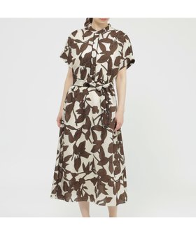 【ポール スチュアート/Paul Stuart】の【ウォッシャブル】オーディシャスフラワープリント ワンピース 人気、トレンドファッション・服の通販 founy(ファニー) ファッション Fashion レディースファッション Fashion for Women ワンピース Dresses おすすめ Recommended / Our Picks ウォッシャブル Machine Washable オレンジ Orange パイピング Piping, Trim Design フラワー Flower, Floral プリント Print, Printed Pattern モチーフ Motif, Design Theme エレガント 上品 Elegant |ID:prp329100004828799