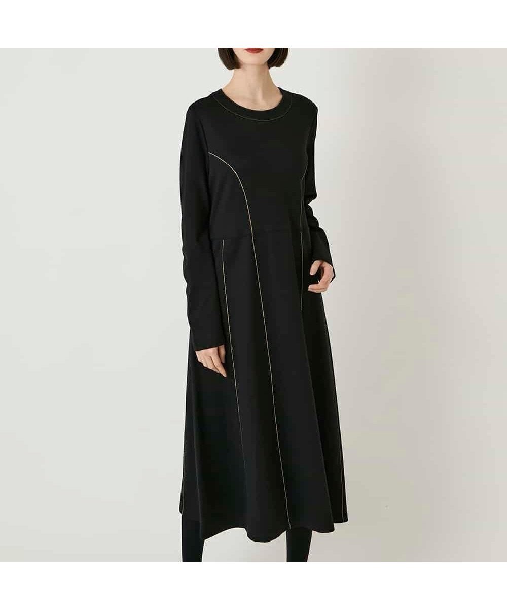【ヒロコビス/HIROKO BIS】のラインアクセント切り替えデザインポンチワンピース /洗える 人気、トレンドファッション・服の通販 founy(ファニー) 　ファッション　Fashion　レディースファッション　Fashion for Women　ワンピース　Dresses　アンダー　Underwear Essentials　エレガント 上品　Elegant　春　Spring　洗える　Machine Washable　秋　Autumn　シンプル　Simple, Minimal　人気　Popular, Best Seller　冬　Winter / This Winter　A/W・秋冬　Autumn/Winter　おすすめ　Recommended / Our Picks　夏　Summer　 other-1|ID: prp329100004828800 ipo3291000000035143847