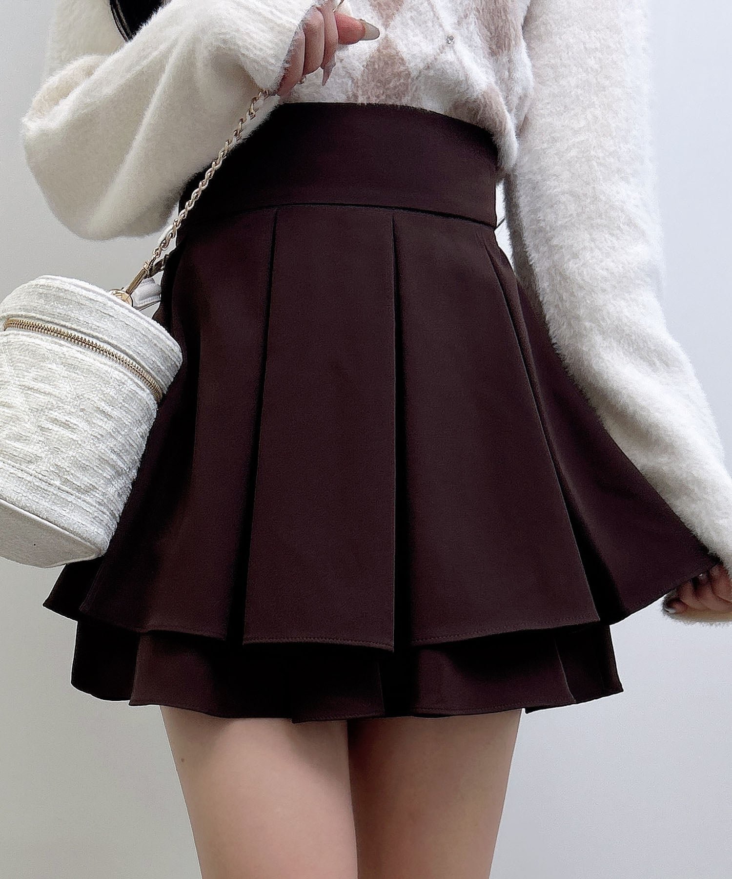 【イング/INGNI】のBackレースUPタックフレアスカート インテリア・キッズ・メンズ・レディースファッション・服の通販 founy(ファニー) ファッション Fashion レディースファッション Fashion for Women スカート Skirts Aライン・フレアスカート A-Line & Flared Skirts カットソー Cut and Sewn Top ガーリー Girly, Feminine Style コンパクト Compact, Small Size サイドジップ Side Zip, Side Zipper シンプル Simple, Minimal スマホ Smartphone, Mobile Device フレア Flare, Flared ミニスカート Mini Skirt, Short Skirt レース Lace, Lace Fabric ブラウン|ID: prp329100004828802 ipo3291000000035143890