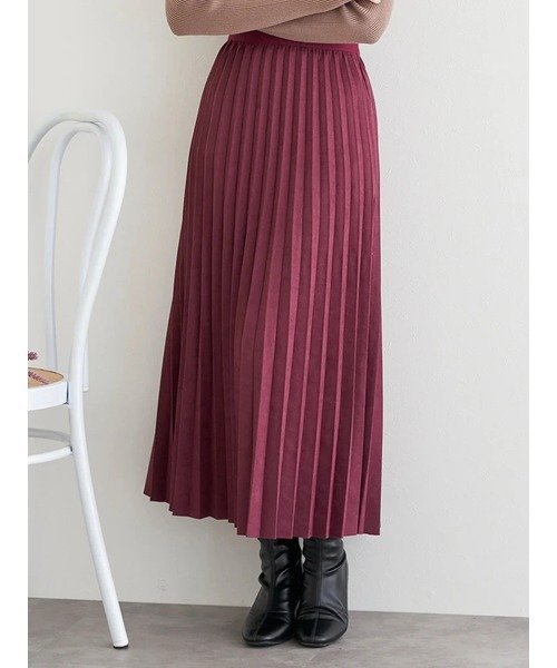 【ルディックパーク/LUDIC PARK】のマシュマロプリーツロング丈スカート インテリア・キッズ・メンズ・レディースファッション・服の通販 founy(ファニー) 　ファッション　Fashion　レディースファッション　Fashion for Women　スカート　Skirts　スウェット / スエット　Sweatshirt, Sweatwear　プリーツ　Pleats, Pleated　エレガント 上品　Elegant　ワイン|ID: prp329100004828804 ipo3291000000035143906
